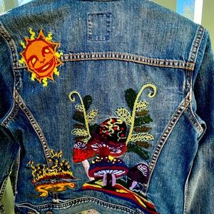 Lucky jeans embroidered jeans jacket  Vintage
